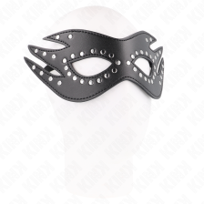 KINK - MASCHERA IN SIMILPELLE CON RIVETTI MODELLO 3 26 x 9,5 CM