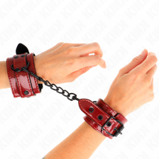 KINK - DARK RED WRIST CUFFS 23 X 5 CM