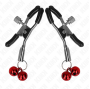 KINK - DOPPELTE GLOCKEN-NIPPELKLAMMERE ROT 6 CM