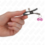 KINK - PINCE À METON DOUBLE CLOCHE ROSE 6 CM