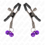KINK - PINZA PER CAPEZZOLI DOPPIA CAMPANA VIOLA 6 CM