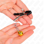 KINK - MORSETTI PER CAPEZZOLI CON PENDENTE JINGLE BELL ORO 6 CM