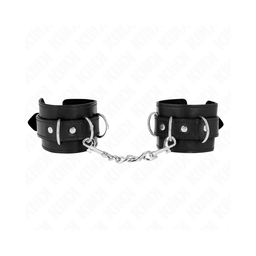 KINK - 3 D-RING HANDGELENKFESSELN VERSTELLBAR SCHWARZ 17,5-25 CM X 6 CM