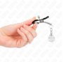 KINK - GLASPERLEN-NIPPELKLAMMERN SILBER 6 CM