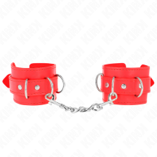 KINK - 3 RETENÇÕES DE PULSO D-RING AJUSTÁVEIS VERMELHO 17,5-25 CM X 6 CM