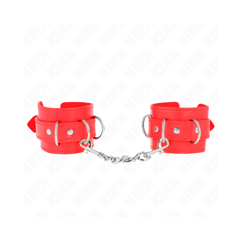 KINK - 3 RETENÇÕES DE PULSO D-RING AJUSTÁVEIS VERMELHO 17,5-25 CM X 6 CM