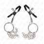 KINK - MORSETTO PER CAPEZZOLO O RING E CATENELLA ARGENTO 6 CM