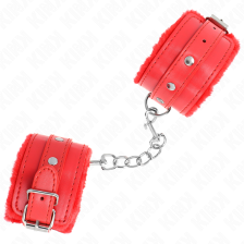 KINK - POGGIPOLSI PREMIUM IMBOTTITI IN PELLICCIA ROSSI CON CINTURA ROSSA REGOLABILE 17-29 CM X 6 CM