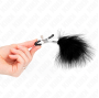 KINK - FEATHER NIPPLE CLAMP BLACK 7 CM