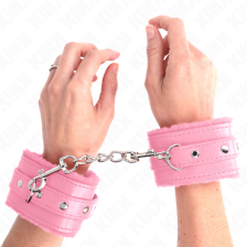 KINK - POGGIPOLSI PREMIUM RIVESTITI IN PELLICCIA ROSA CON CINTURA ROSA REGOLABILE 17-29 CM X 6 CM