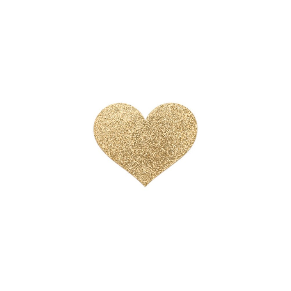 BIJOUX - INDISCRETS FLASH GOLDEN HEART NIPPLE COVERS