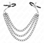 KINK - NIPPLE CLAMPS WITH 3 CHAINS BLACK 20/23/28 CM