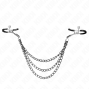 KINK - PINZE PER CAPEzzoli CON 3 CATENE NERE 20/23/28 CM