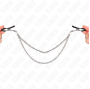 KINK - NIPPLE CLAMPS WITH 2 THICK CHAINS SILVER 20/23 CM