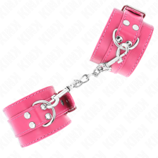 KINK - APPUI-POIGNETS ROSE FRAMBOISE AVEC DOUBLURE ROSE FRAMBOISE AJUSTABLE 20-28 CM X 5,5 CM