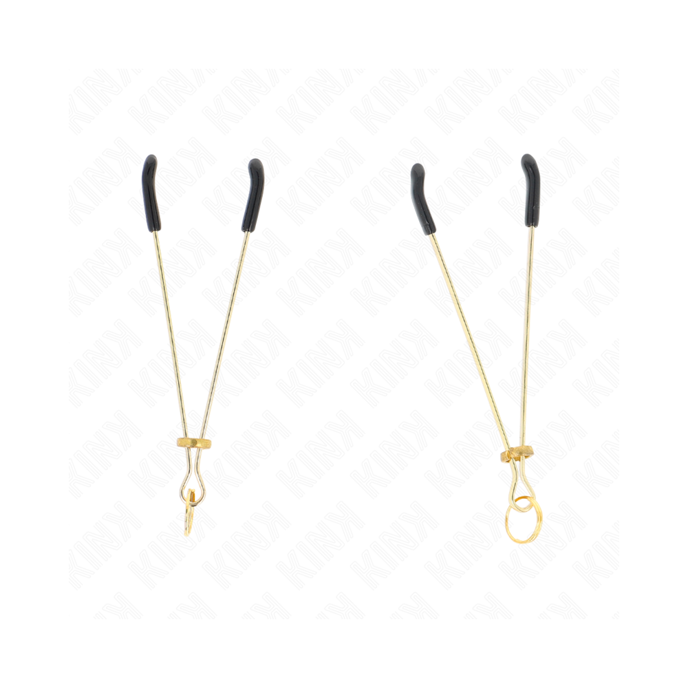 KINK - DÜNNE NIPPELKLEMMEN GOLD 7 CM