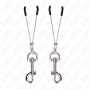 KINK - DÜNNE HAKEN-NIPPELKLAMMERE SILBER 7 CM