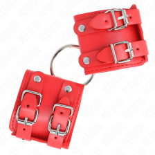 KINK - PUNHOS FIXOS COM ANEL E PREGOS AJUSTÁVEIS VERMELHO 17-22 CM X 6,5 CM