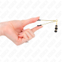 KINK - PINZE PER CAPEZZOLI SOTTILI ORO CON 3 PERLINE DI VETRO NERE 7 CM