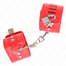 KINK - WRIST RESTRAINTS WITH PADLOCK CLOSURE RED ADJUSTABLE 16-23 CM X 5.5 CM