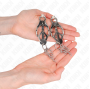 KINK - JAPANISCHE KLEEBLATT-NIPPELKLAMMERN MIT KLEINEN KETTEN SILBER