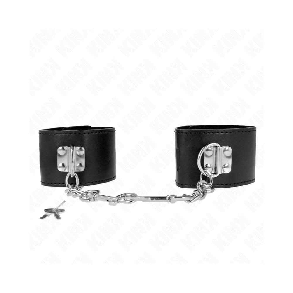 KINK - WRIST RESTRAINTS WITH PADLOCK CLOSURE BLACK ADJUSTABLE 16-23 CM X 5.5 CM