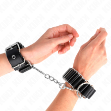 KINK - HINGE-LIKE THIN WRIST RESTRAINTS BLACK ADJUSTRABLE 16-22 CM X 3.5 CM