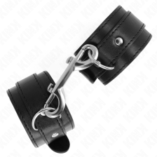 KINK - WRIST RESTRAINTS-SINGLE RIVET ROW BLACK ADJUSTABLE 17-28 CM X 5 CM