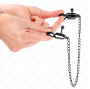 KINK - FLACHE KETTE NIPPELKLEMMEN SCHWARZ 30 CM