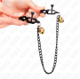 KINK - PINZE PER CAPEZZOLI A CATENA PIATTA E CAMPANA ARGENTO 30 CM