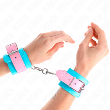 KINK - CUTE WRIST RESTRAINTS BLUE / PINK ADJUSTABLE 16-28 CM X 5 CM