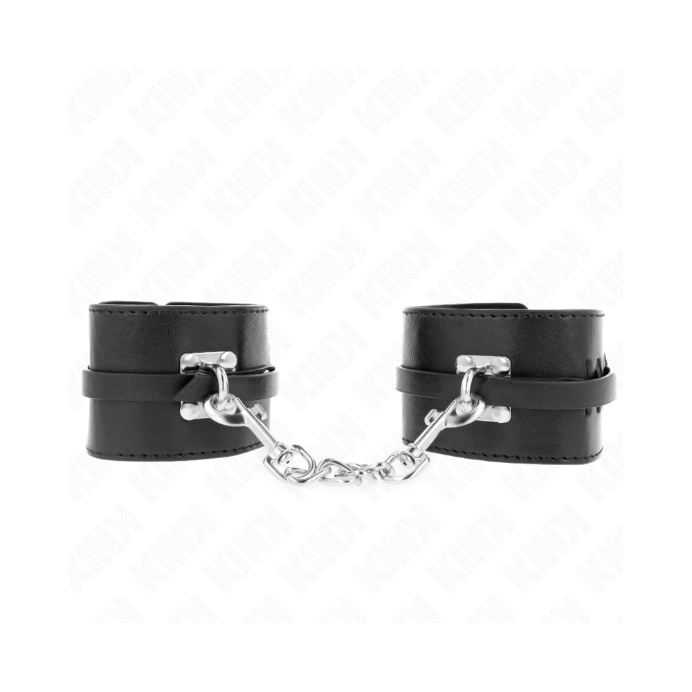 KINK - DELUXE LOCKING WRIST RESTRAINTS BLACK ADJUSTABLE 14.5-21 CM X 6 CM