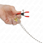 KINK - BELL TRIPLE NIPPLE AND CLIT CLAMPS RED WITH CHAIN 30 CM