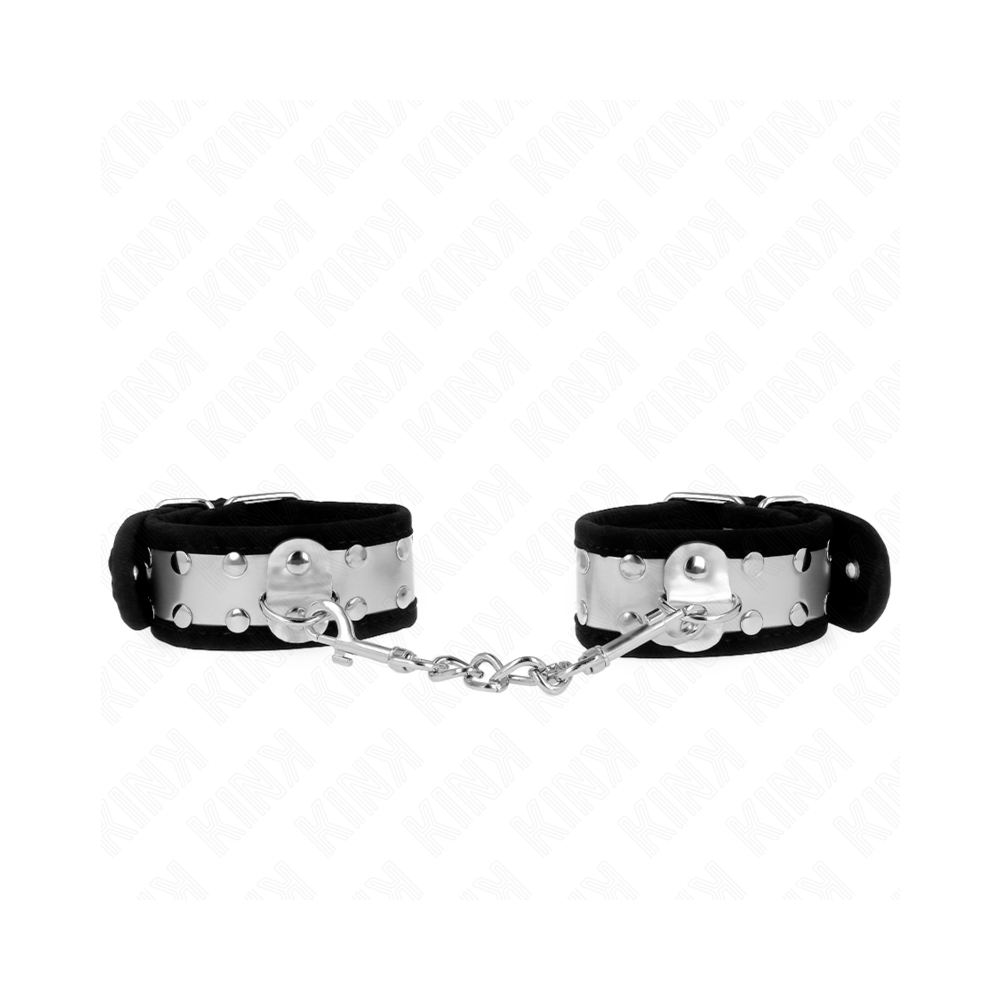 KINK - THIN WRIST RESTRAINTS BLACK / SILVER 30 X 4 CM