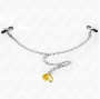 KINK - PINCES À TÉLÉTON CHAÎNE AVEC PENDENTIF CORNE 30 CM