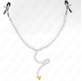 KINK - CHAIN NIPPLE CLAMPS WITH HORN PENDANT 30 CM