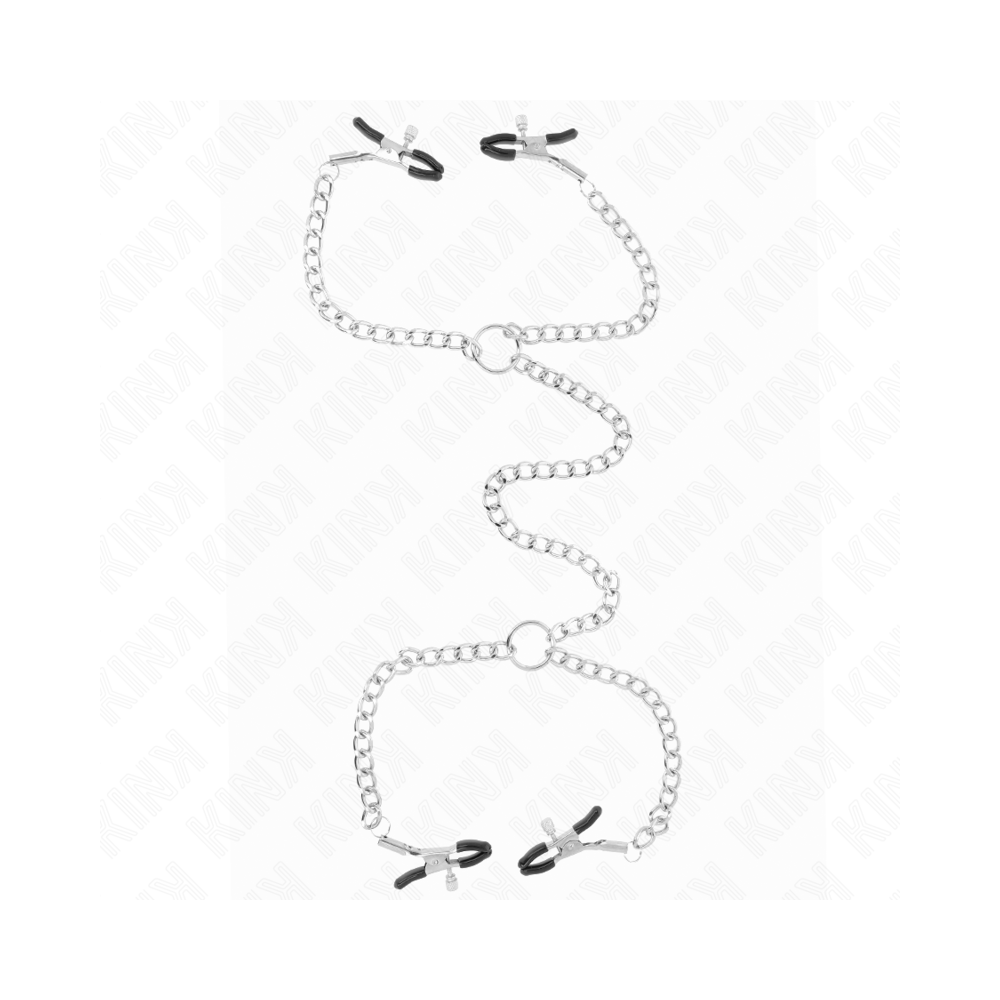 KINK - 4 PINÇAS DE CORRENTE 32 CM COM PEQUENAS CORRENTES 14 CM