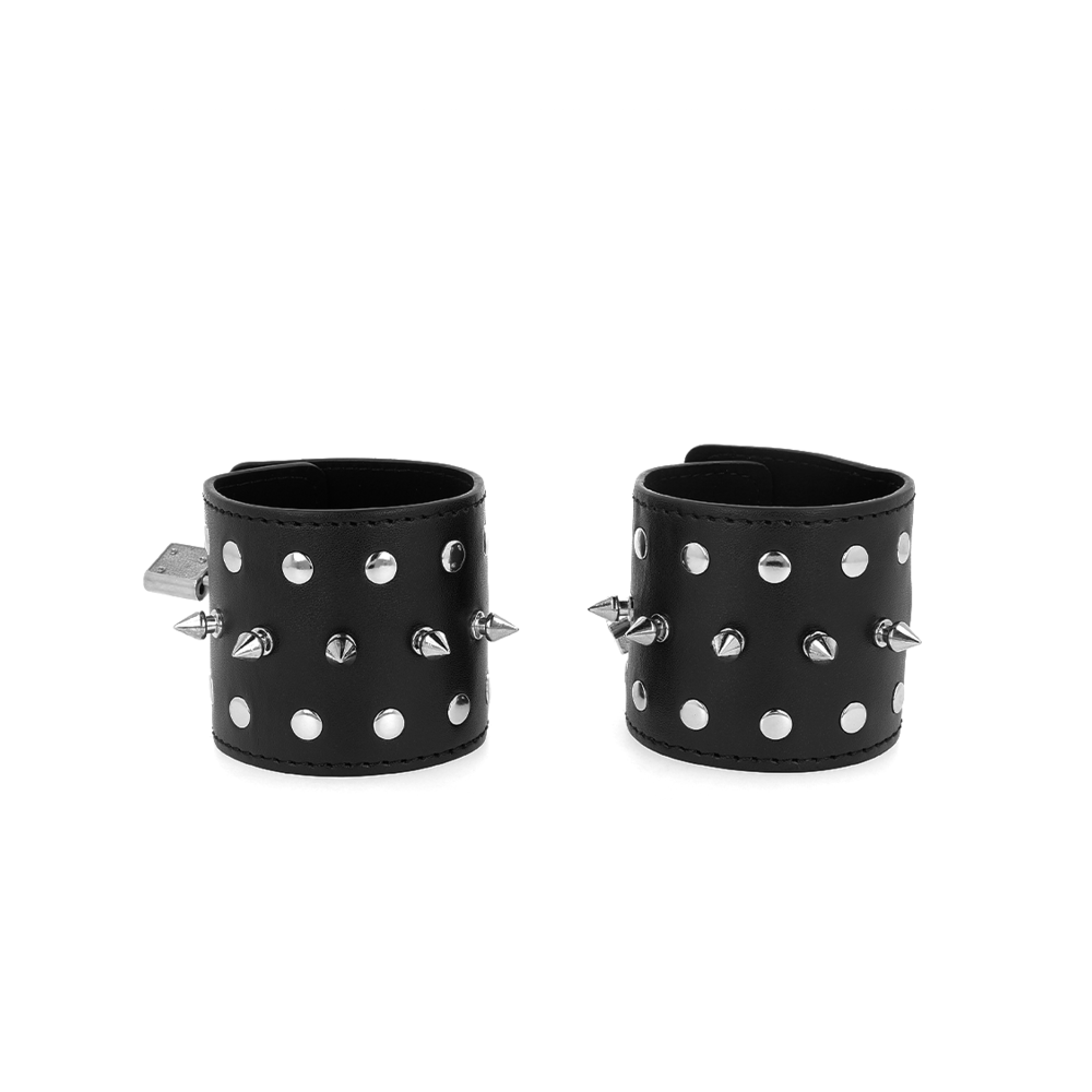 KINK - PUNK WRIST RESTRAINTS WITH SPIKES 25 X 6 CM