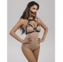 SUBBLIME - 953720 BONDAGE LEATHER STRAP BREAST CLAMPS BLACK ONE SIZE