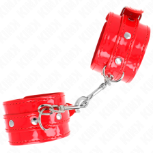 KINK - SHINY HAND CUFFS RED ADJUSTABLE 23-33 CM