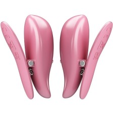 PRETTY LOVE - MORSETTI PER CAPEZZOLI CAILEY 10 VIBRAZIONI TELECOMANDO ROSA
