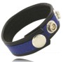 LEATHER BODY - CINTA DE COURO AJUSTVEL PARA PÊNIS AZUL-PRETO