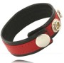 LEATHER BODY - CINTA DE COURO AJUSTVEL PARA PÊNIS VERMELHO-PRETO