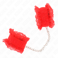 KINK - LACE ELASTIC WRIST RESTRAINTS RED