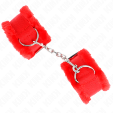 KINK - PULSO FORRO PELUDO VERMELHO AJUSTÁVEL 17-31 CM X 7 CM