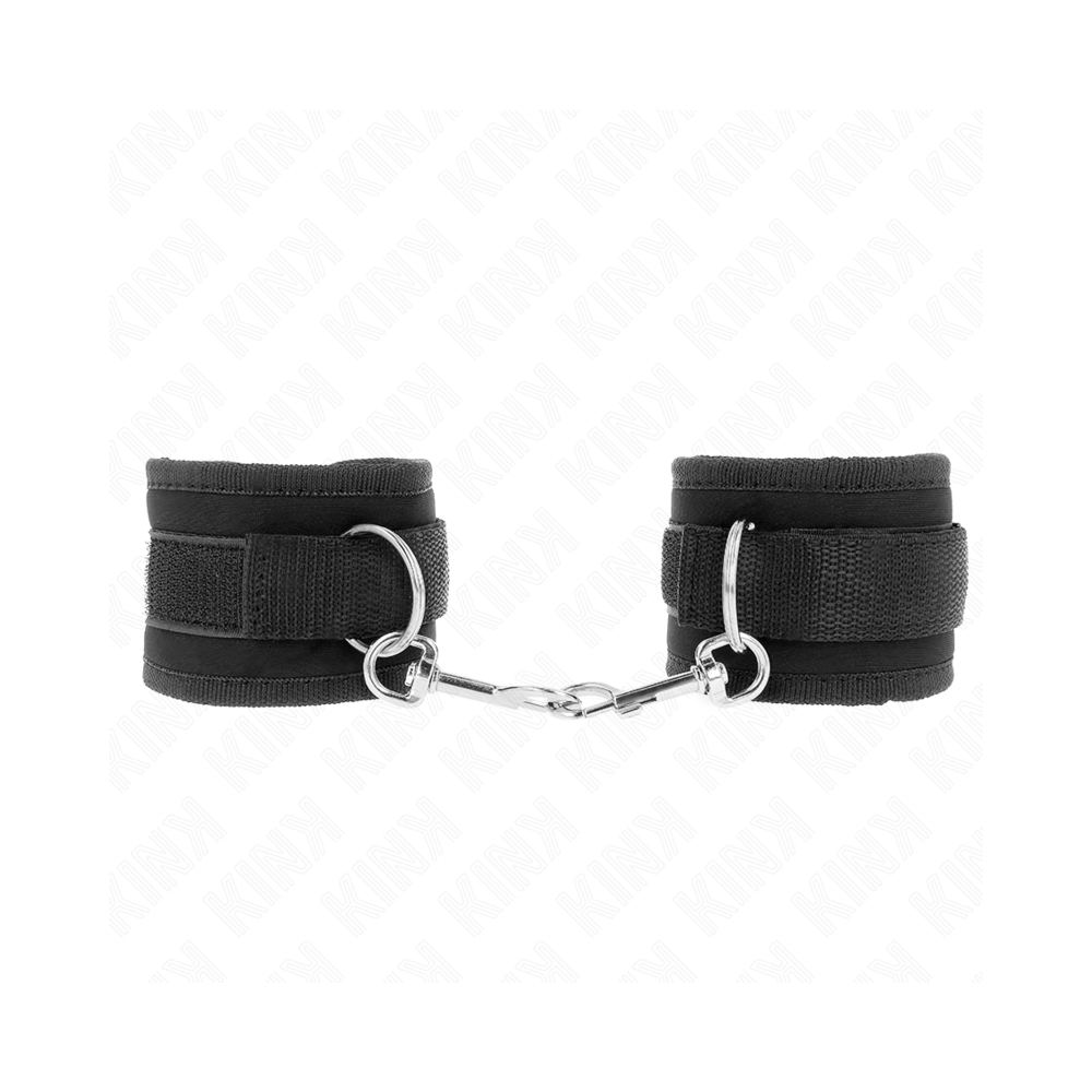 KINK - NYLON BIND HOOK&LOOP WRIST RESTRAINTS BLACK MODEL 2 ADJUSTABLE 18-35 CM X 6 CM