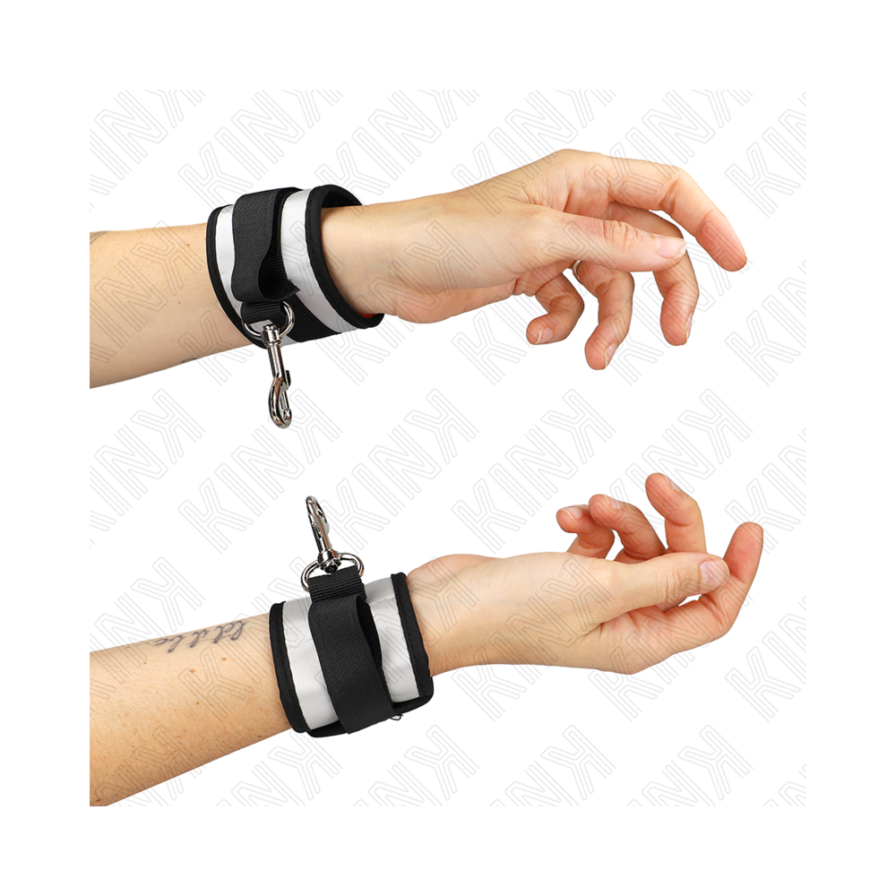 KINK - NEOPRENE WRIST CUFFS GREY 23 X 5 CM