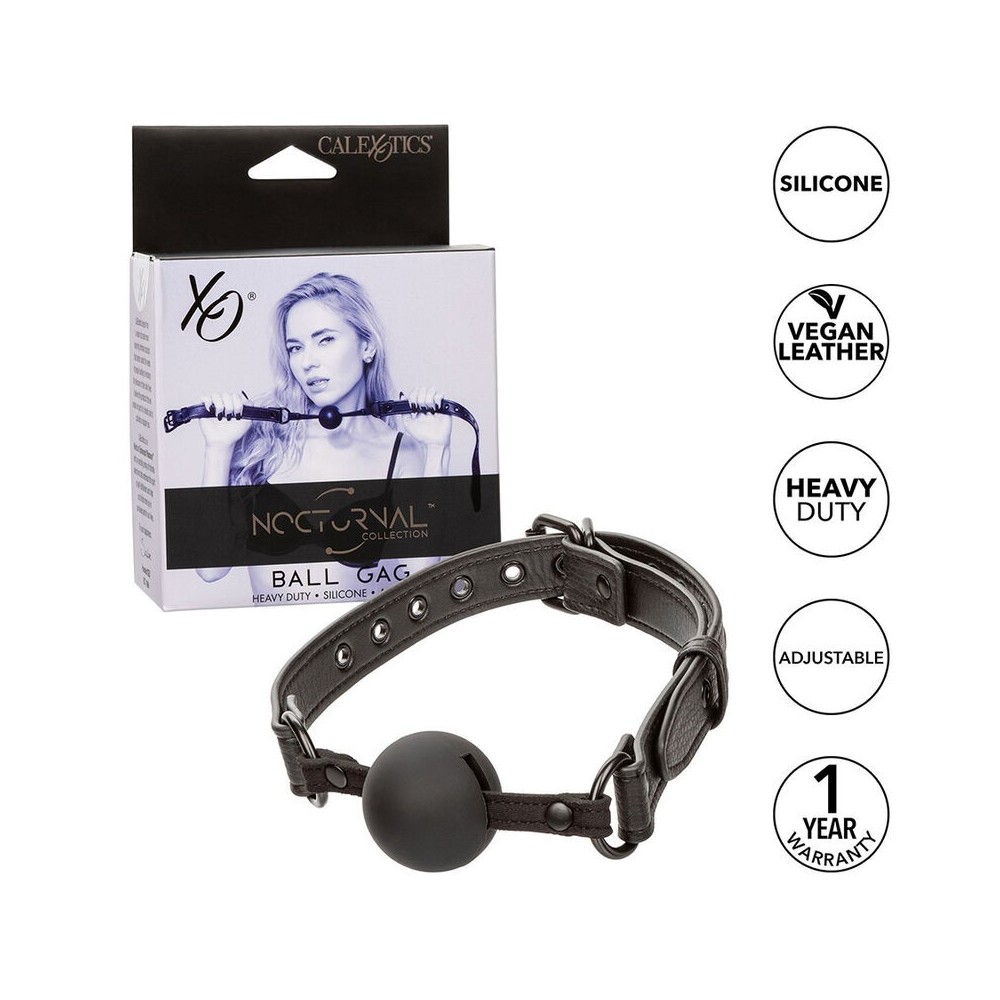 CALEXOTICS - NOCTURNAL BALL GAG SILICONE BLACK