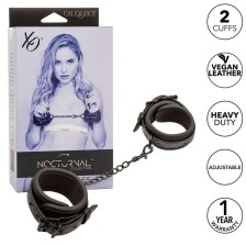 CALEXOTICS - NOCTURNAL LEATHER WRIST CUFFS ADJUSTABLE