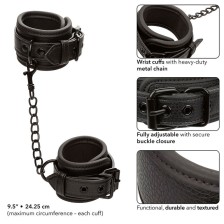 CALEXOTICS - NOCTURNAL LEATHER WRIST CUFFS ADJUSTABLE